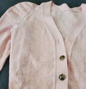 Chanel pink cardigan